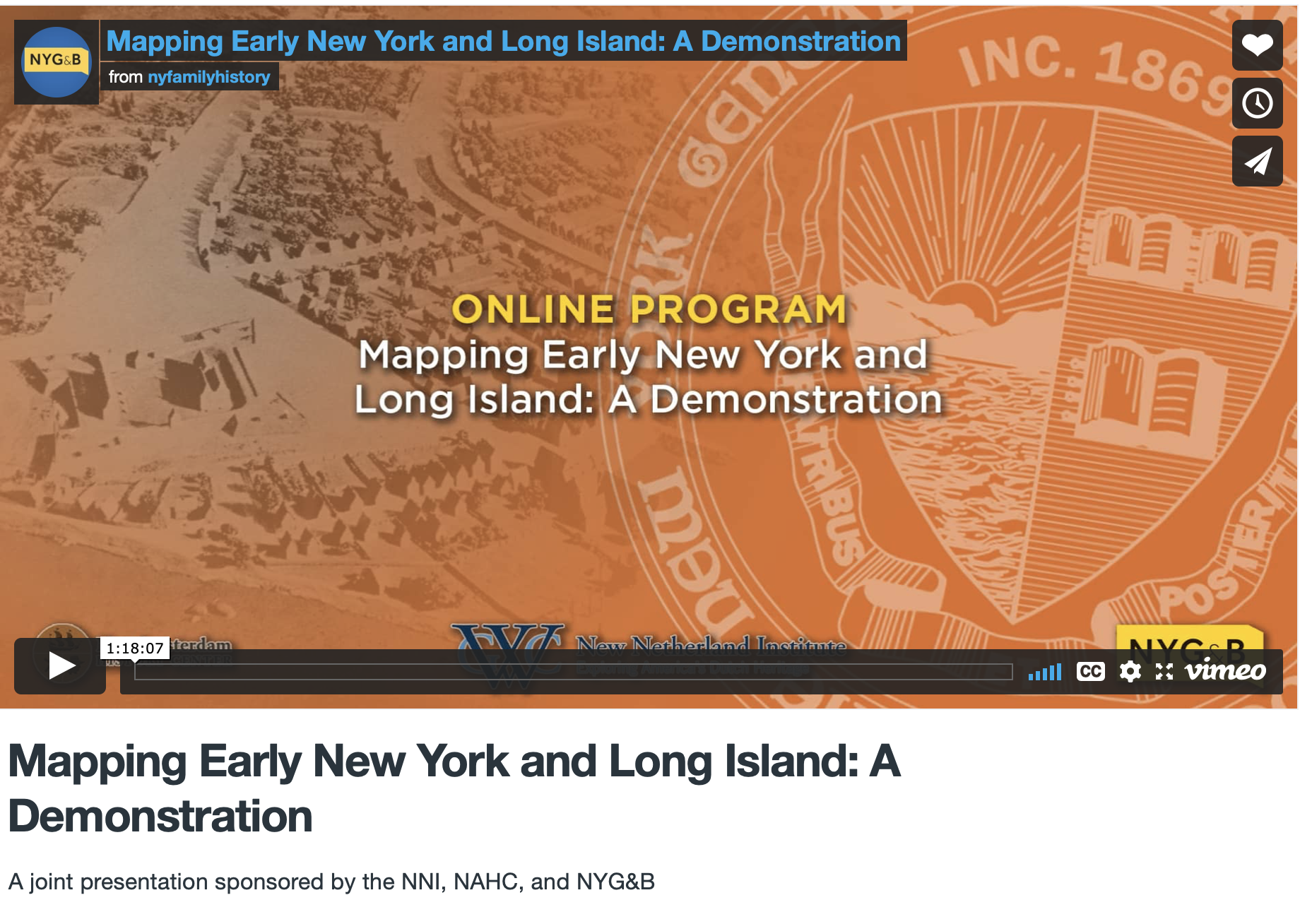 Mapping Early New York and Long Island: A Demonstration