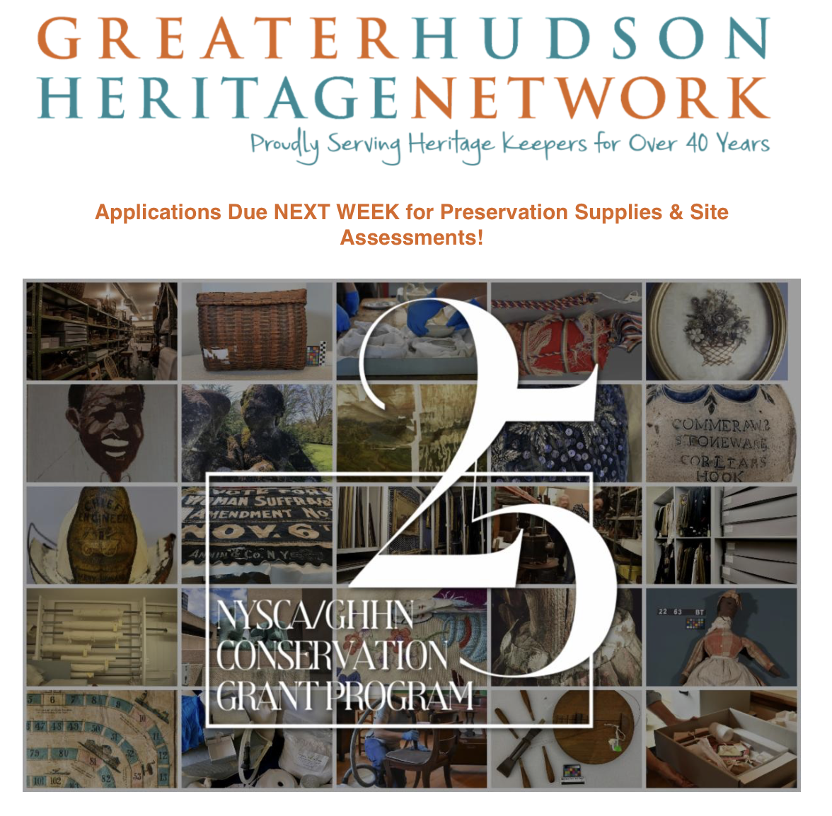 2025 NYSCA/GHHN Conservation Grant Program - Applications Due 6/2